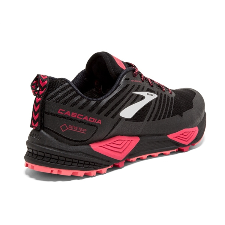 brooks Women\'s Cascadia GTX 13 Black / Pink / Coral