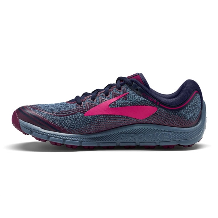 brooks Women\'s PureGrit 6 Navy / Plum / Pink