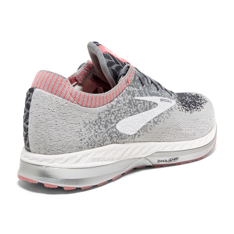 brooks Women\'s Bedlam Grey / Coral / White