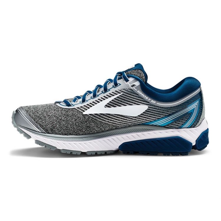 brooks Men\'s Ghost 10 Silver / Blue / White