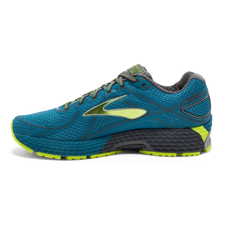 brooks Men\'s Adrenaline ASR 13 Blue / Lime Punch / Anthracite