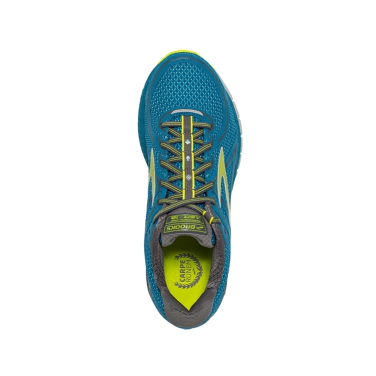 brooks Men\'s Adrenaline ASR 13 Blue / Lime Punch / Anthracite