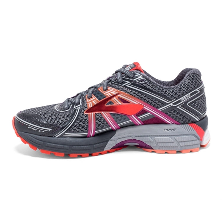 brooks Women\'s Adrenaline GTS 17 Anthracite / Festivalfuchsia / Bittersweet