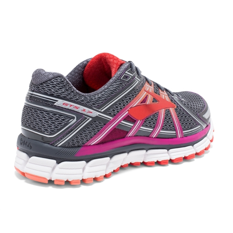 brooks Women\'s Adrenaline GTS 17 Anthracite / Festivalfuchsia / Bittersweet