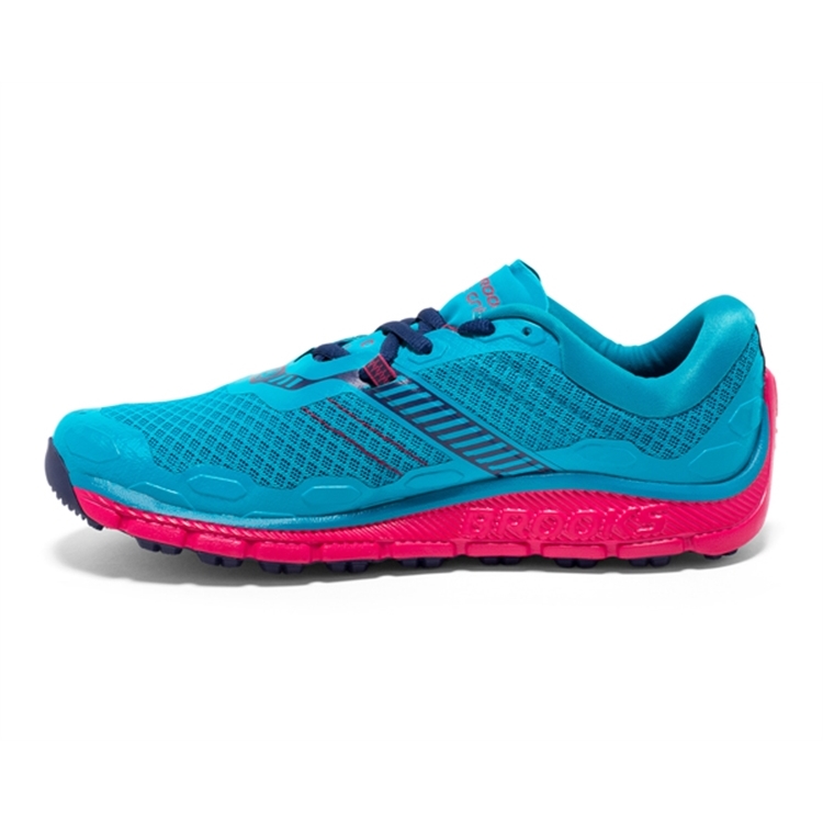 brooks Women\'s PureGrit 5 Blue / Virtual Pink