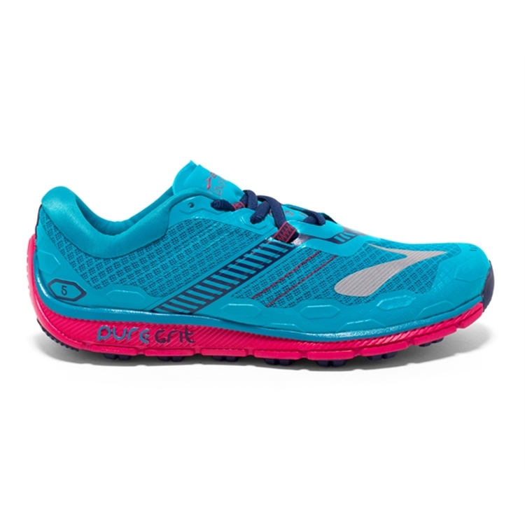 brooks Women\'s PureGrit 5 Blue / Virtual Pink