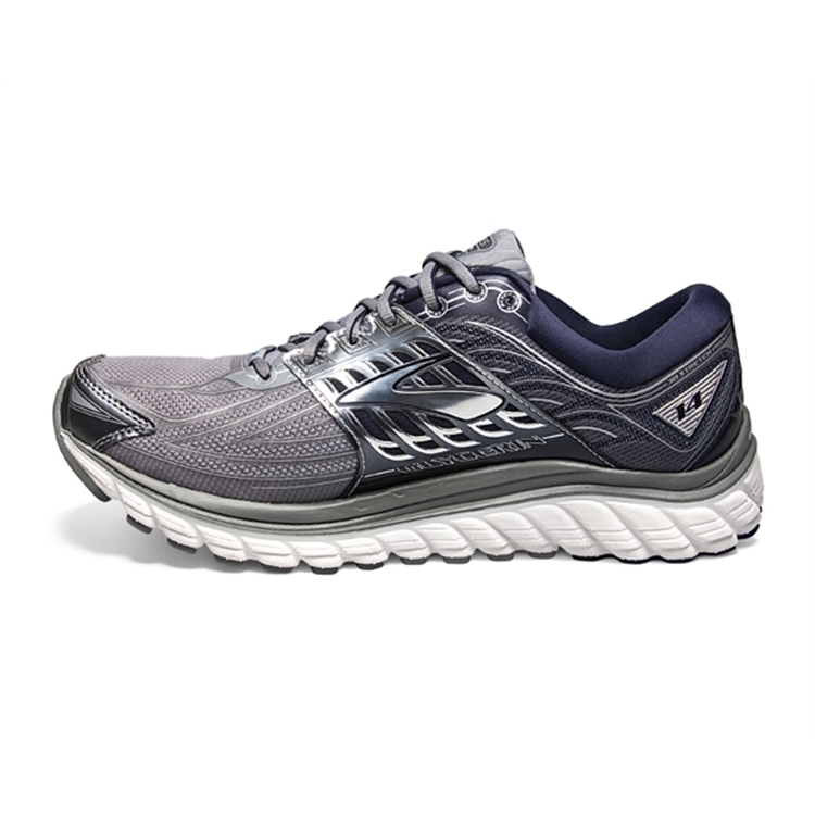 brooks Men\'s Glycerin 14 Grey / Silver / Navy