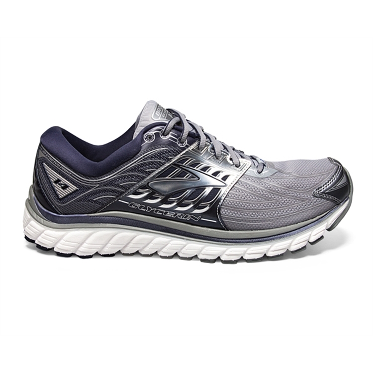 brooks Men\'s Glycerin 14 Grey / Silver / Navy