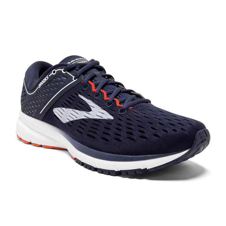 brooks Men's Ravenna 9 Navy / White / Orange