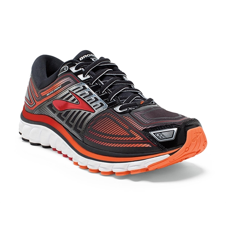 brooks Men\'s Glycerin 13 Black / High Risk Red / Silver