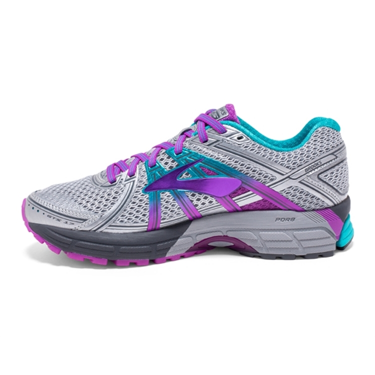 brooks Women\'s Adrenaline GTS 17 Silver / Purple / Bluebird