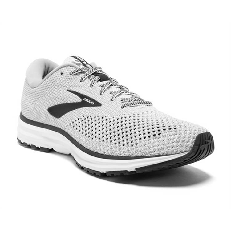 brooks Men\'s Revel 2 White / Grey / Black