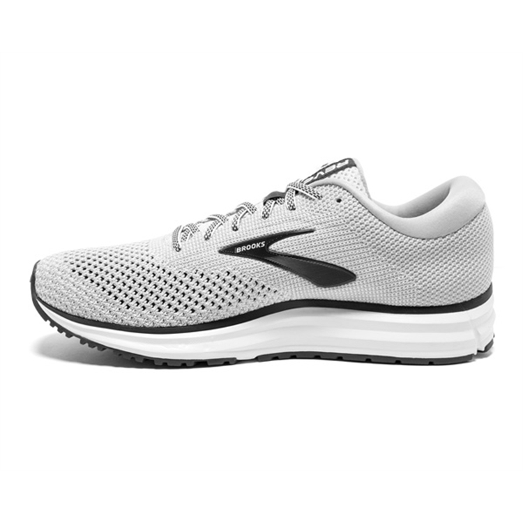 brooks Men\'s Revel 2 White / Grey / Black