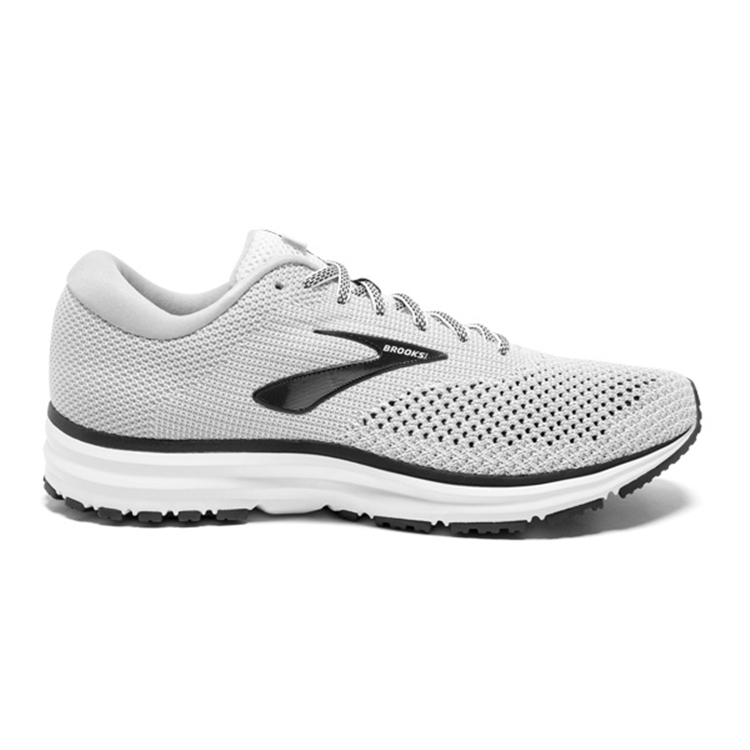 brooks Men\'s Revel 2 White / Grey / Black