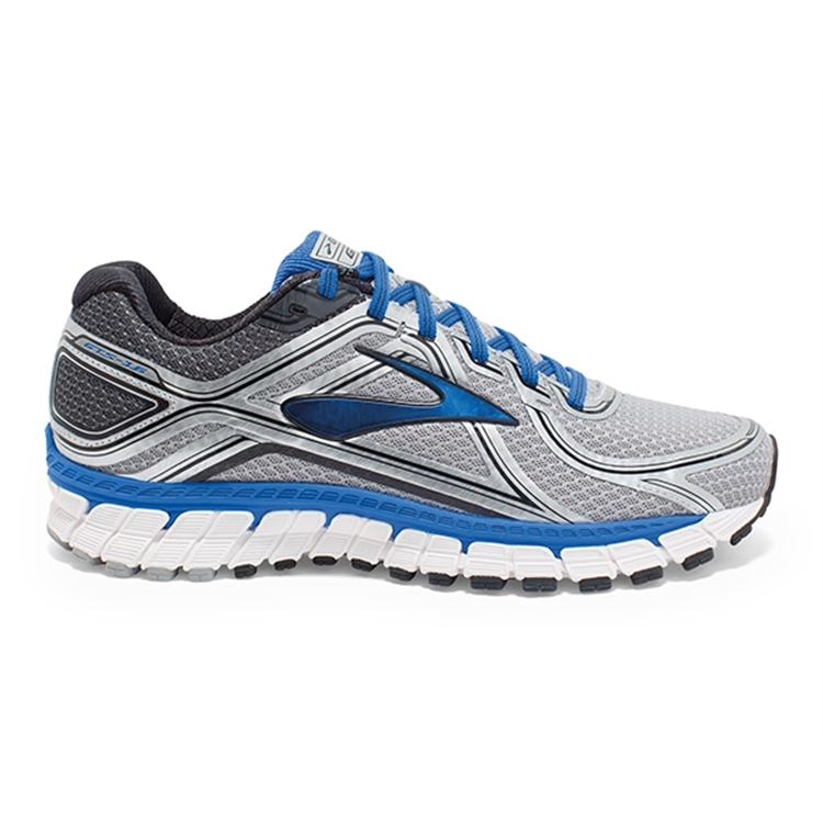 brooks Men\'s Adrenaline GTS 16 Silver / Electric Brooks Blue / Black