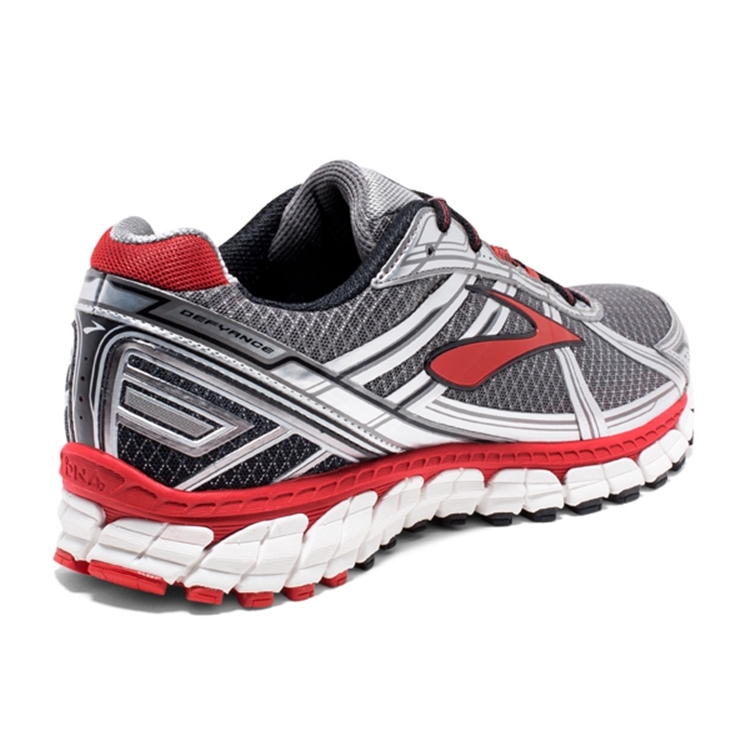 brooks Men\'s Defyance 9 Charcoal / Silver / Red