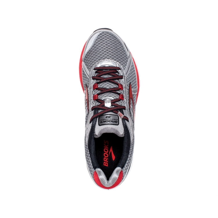 brooks Men\'s Defyance 9 Charcoal / Silver / Red
