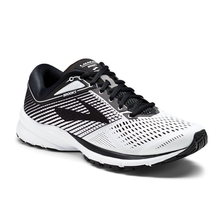 brooks Men's Launch 5 White / Black / White