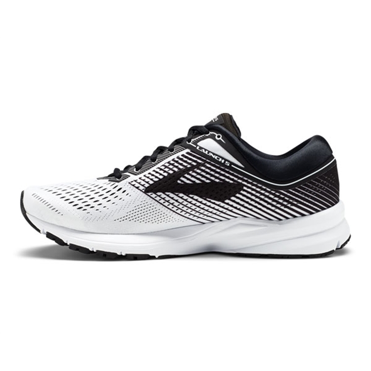 brooks Men\'s Launch 5 White / Black / White