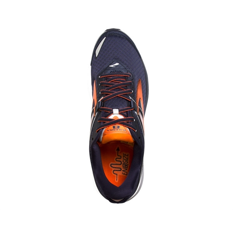 brooks Men\'s Ravenna 8 Navy / Orange / Silver