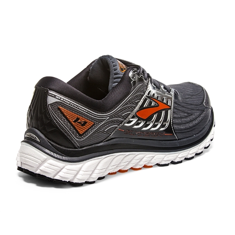 brooks Men\'s Glycerin 14 Anthracite / Orange / Black