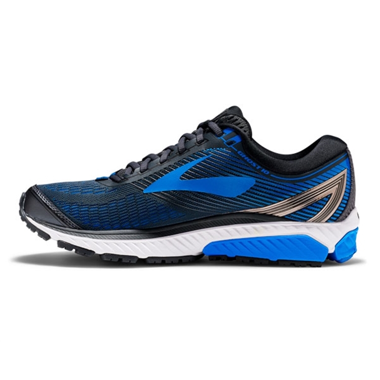 brooks Men\'s Ghost 10 Metallic Charcoal / Brooks Blue