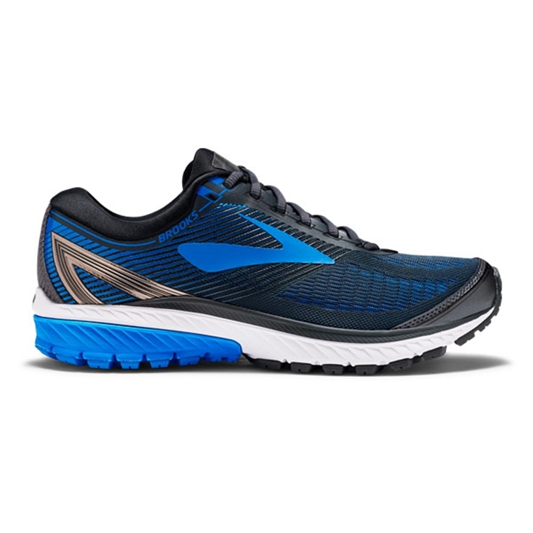 brooks Men\'s Ghost 10 Metallic Charcoal / Brooks Blue